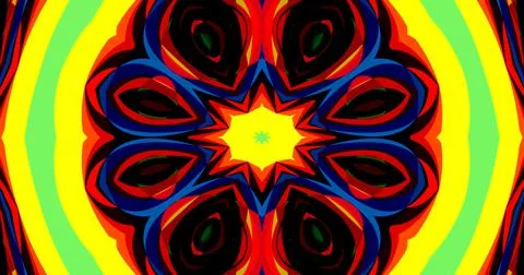 Mirror Circle Circular Abstract Groovy Retro Pattern Background Illustrazione stock