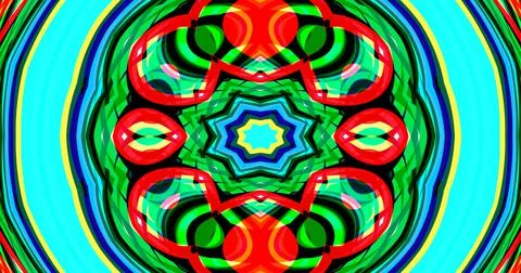 Mirror Circle Circular Abstract Groovy Retro Pattern Background Illustrazione stock