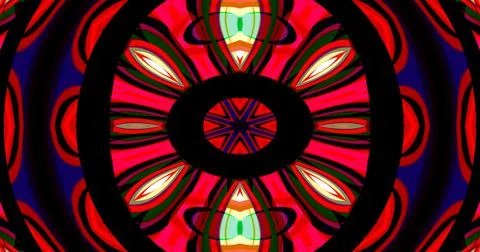 Mirror Circle Circular Abstract Groovy Retro Pattern Background イラスト素材