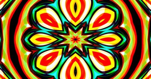 Mirror Circle Circular Abstract Groovy Retro Pattern Background イラスト素材