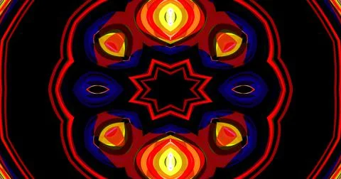 Mirror Circle Circular Abstract Groovy Retro Pattern Background Illustrazione stock