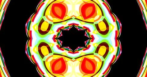 Mirror Circle Circular Abstract Groovy Retro Pattern Background Stock Illustration