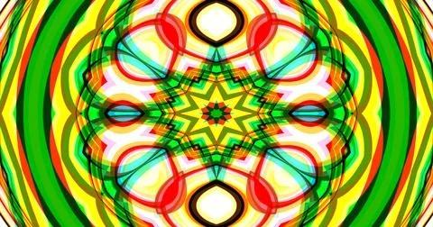 Mirror Circle Circular Abstract Groovy Retro Pattern Background イラスト素材