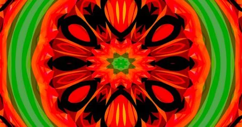 Mirror Circle Circular Abstract Groovy Retro Pattern Background イラスト素材