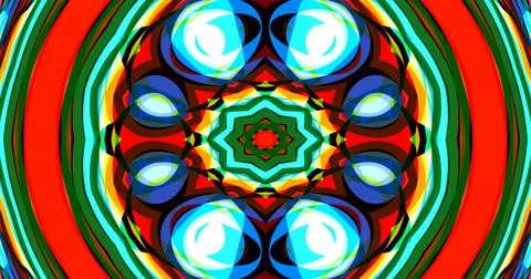 Mirror Circle Circular Abstract Groovy Retro Pattern Background Illustrazione stock