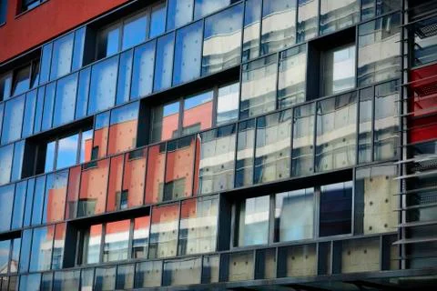 Mirror in the city Stock Photos