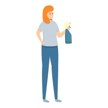 Mirror cleaning icon cartoon vector. Home housewife イラスト素材