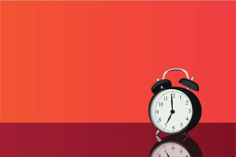Mirror Clock Stock Illustration