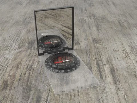 Mirror compass Stock Photos