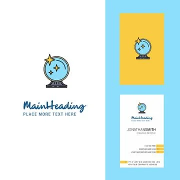 Mirror  Creative Logo and business card. vertical Design Vector Stock Illustration