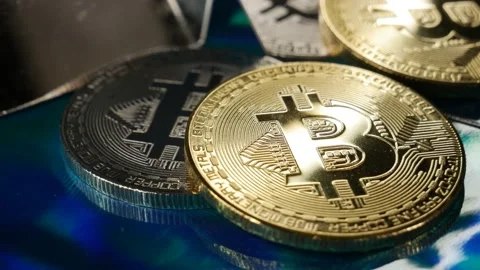 Mirror Cryptocurrency Abstract Bitcoin Concept (3 of 3) Stock Footage 149395471