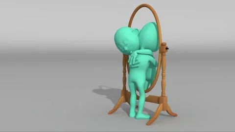 Mirror cyan Illustrazione stock