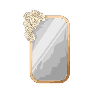 Mirror decor illustration Stock Illustration