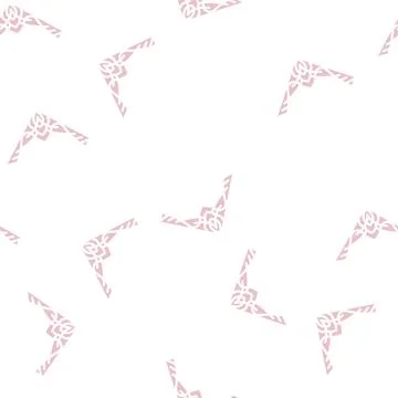 Mirror decoration corner glyph vector seamless pattern Stock Illustration