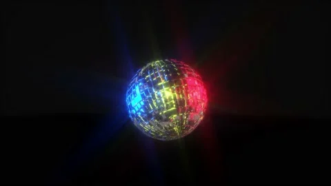 Mirror disco ball 3d render Stock Footage 233735254