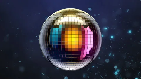 Mirror disco ball Stock Footage 132966937