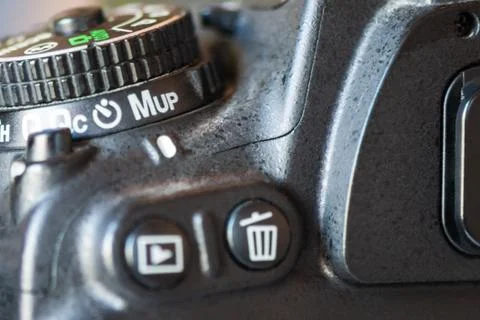 Mirror Up on a DSLR body Stock Photos