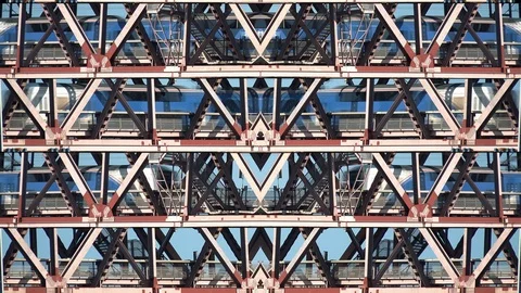 Mirror Effect Trains Background Loop Ready Stock-Footage 108504779