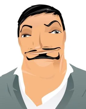 Mirror face Stock Illustration