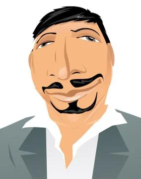 Mirror face Stock Illustration