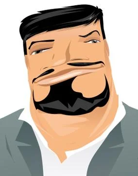 Mirror face Stock Illustration