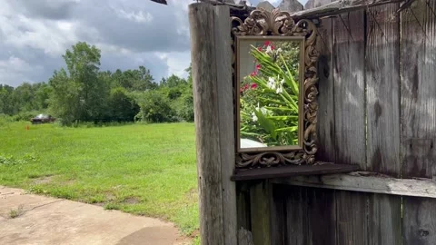 Mirror on farm land. Stock Footage 205210729