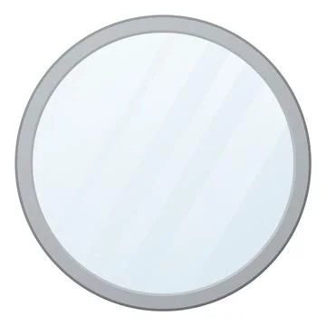 Mirror frame. Round glass surface with blurry reflection Stock Illustration