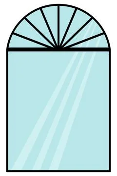 Mirror framed in a geometric vector arch Illustrazione stock