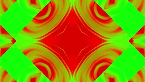 Mirror like green, red kaleidoscopic background Stock Footage 201326072