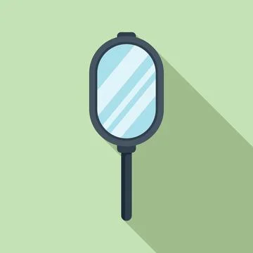 Mirror handle icon flat vector. Beauty salon Illustration