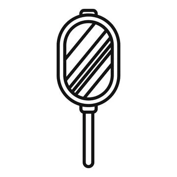 Mirror handle icon outline vector. Beauty salon Illustration