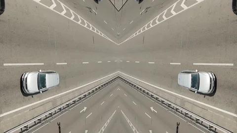 Mirror Highway Traffic Stock Footage 112931854