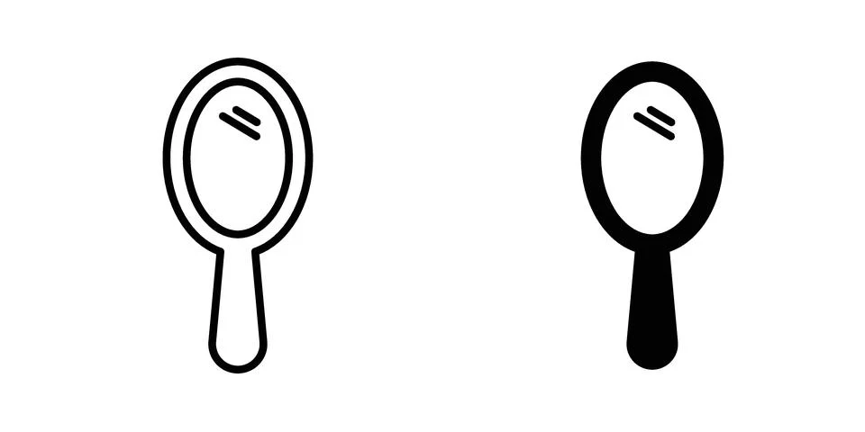 Mirror icon for design projects and web UI Stock Illustration