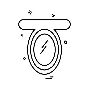 Mirror icon design vector Stock Illustration
