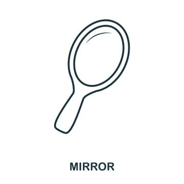 Mirror icon. Flat style icon design. UI. Illustration of mirror icon. Pictogram Stock Illustration
