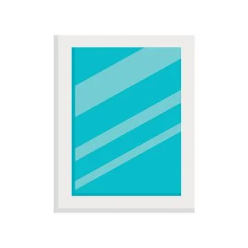 Mirror icon in flat style Stock Illustration
