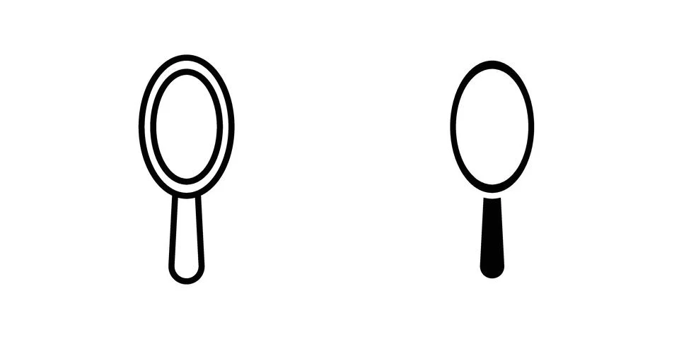 Mirror icon illustration vector, icon set for apps Stock Illustration