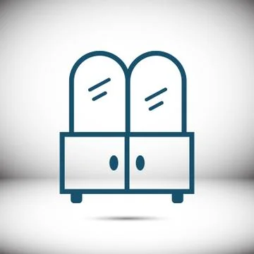 Mirror icon stock vector illustration flat design Stock Illustration