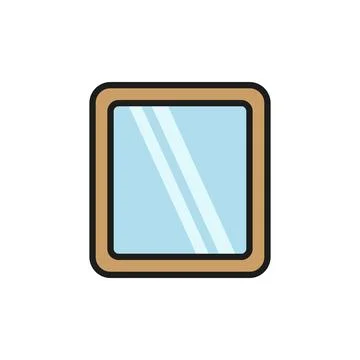 Mirror icon vector basic design simple and modern 库存插图