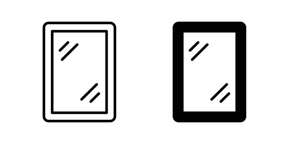 Mirror icon vector design illustrations Stock Illustration