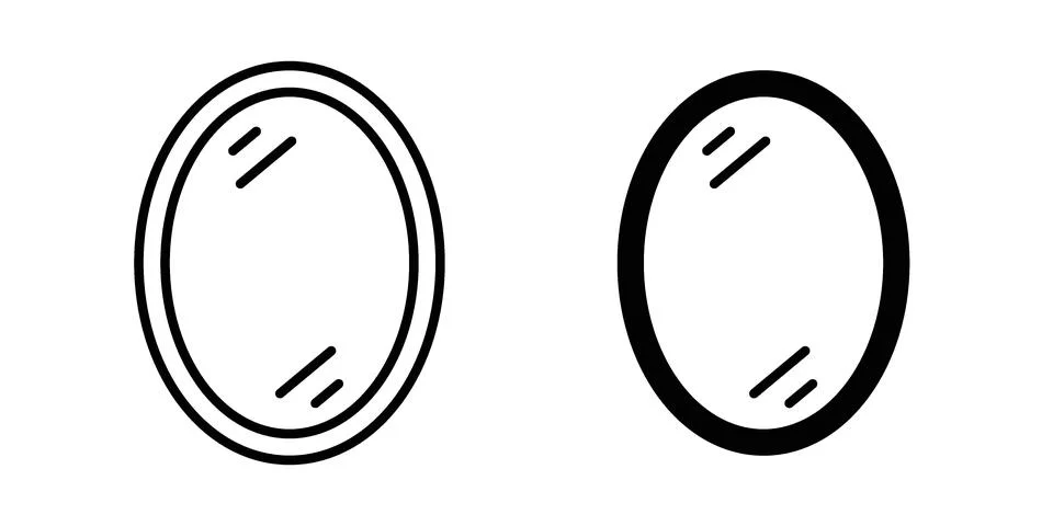 Mirror icon vector, illustration icon set Stock Illustration