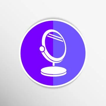 Mirror icon vector isolated view sign symbol Stock Illustration