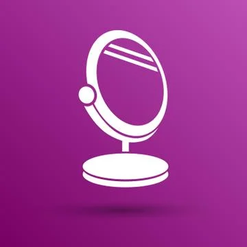 Mirror icon vector isolated view sign symbol Stock Illustration
