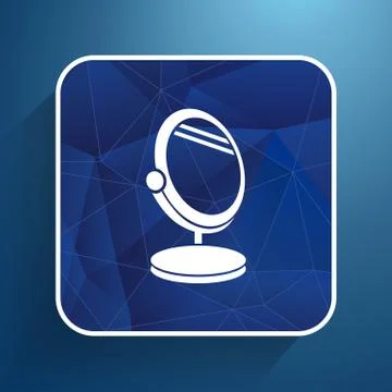 Mirror icon vector isolated view sign symbol Stock Illustration