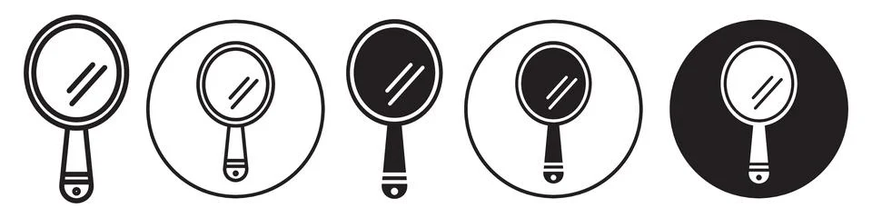 Mirror Icon vector set collection for web Stock Illustration