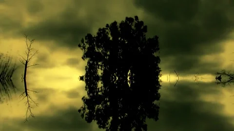 Mirror illusions-cloud time lapse Stock Footage 33461124