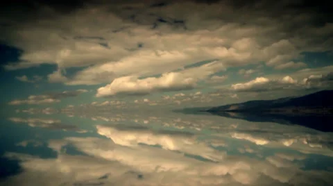 Mirror illusions-cloud time lapse Stock Footage 33461211