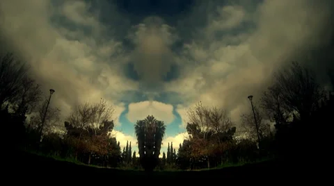 Mirror illusions-cloud time lapse Stock Footage 33461283