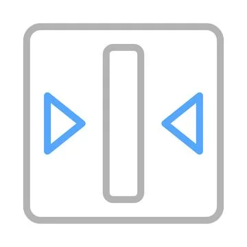 Mirror Image Icon, Flip Horizontal Symbol, Reflection Concept イラスト素材