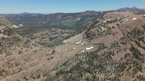 Mirror Lake Highway Notch Pass Drone Push Uinta Mountains Utah 4K Stock-Footage 336983265